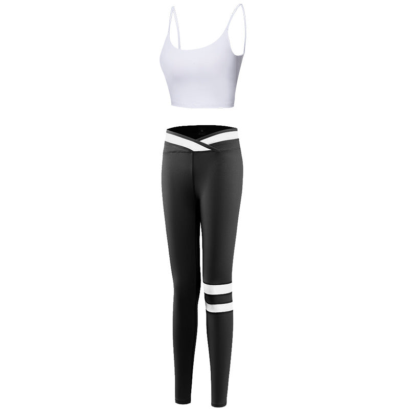 Cross Beauty Back Sports Bra And Pants