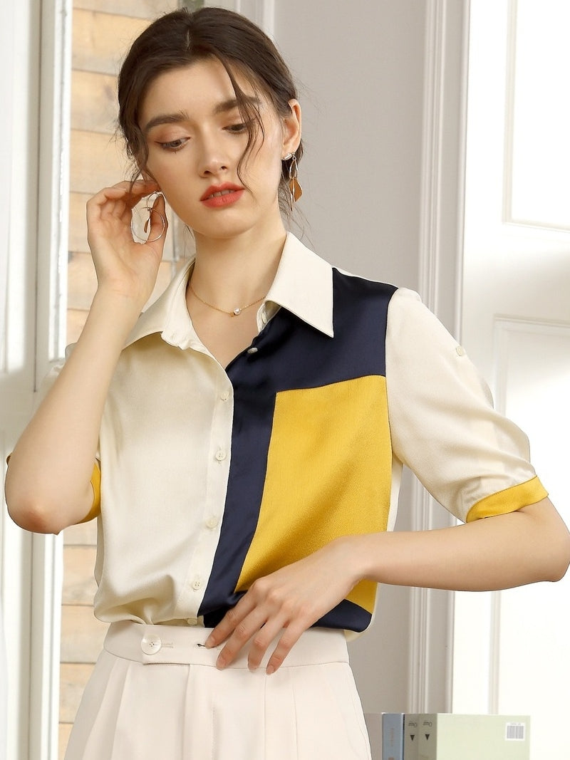 Summer New Style Color Matching Shirt