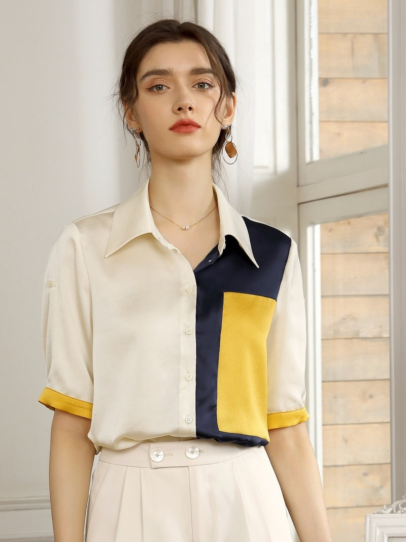 Summer New Style Color Matching Shirt