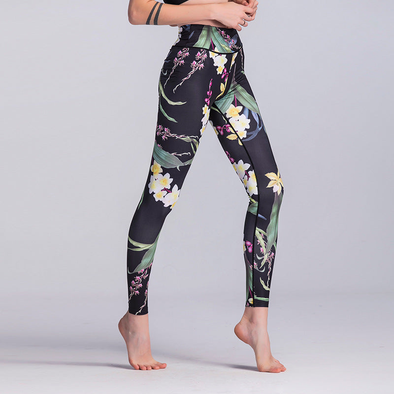 FLOWER PRINT YOGA SPORTS LEGGINGSS