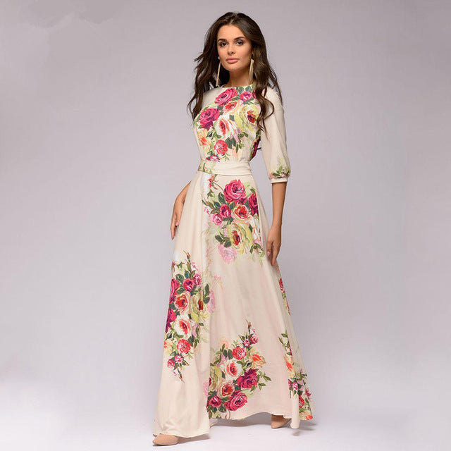 Half Lantern 3/4 Sleeve Dress