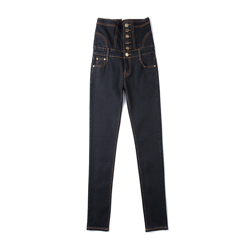 2021HIGH WAIST BLACK DENIMS