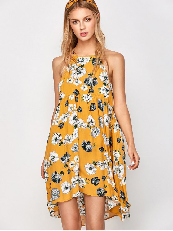 FLORAL PRINT SLEEVELESS DRESS
