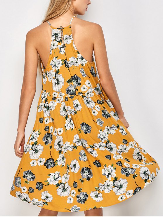 FLORAL PRINT SLEEVELESS DRESS