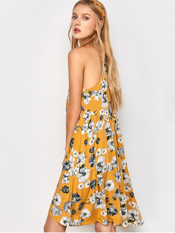 FLORAL PRINT SLEEVELESS DRESS