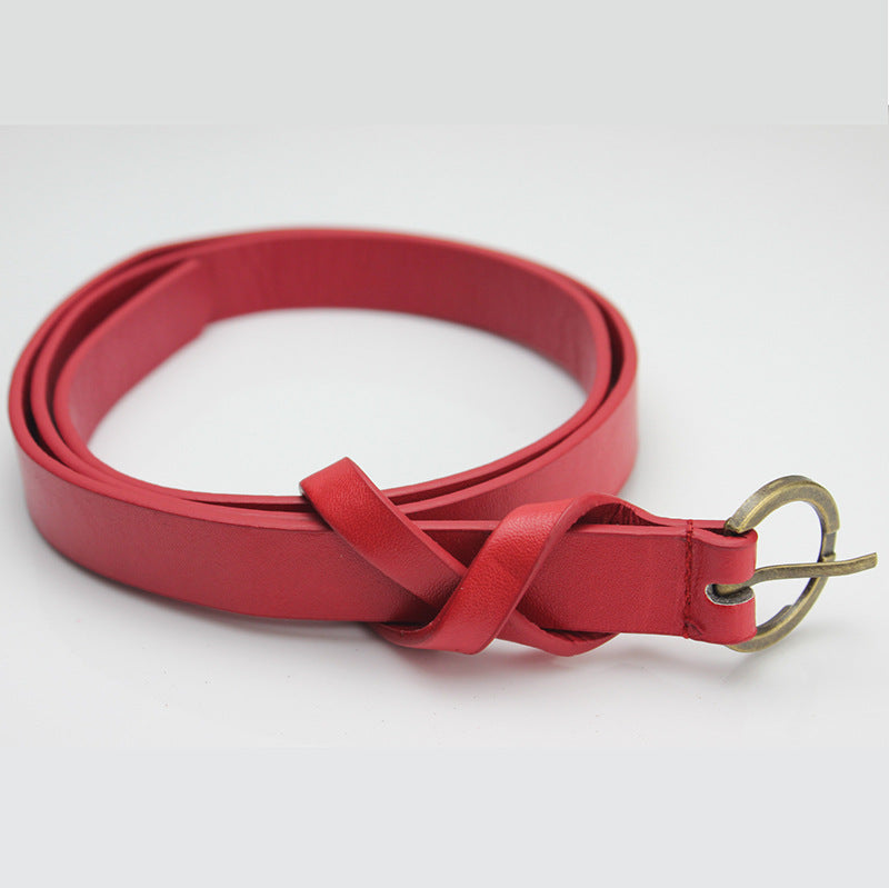 Retro Copper Super Thin And Slim Belt