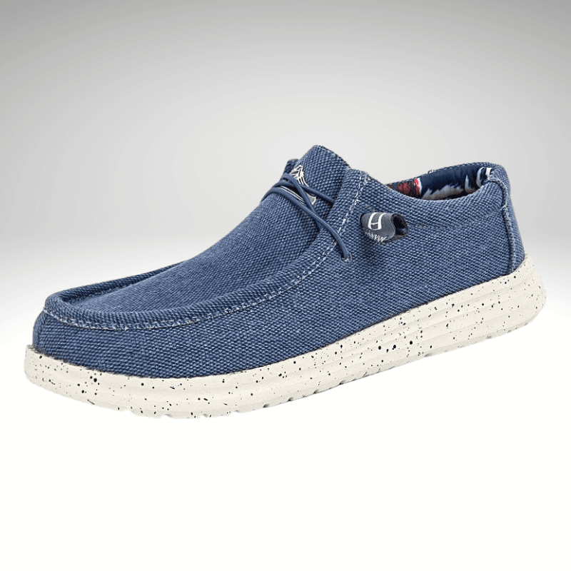Kwality-Canvas Slip-On Loafer Boat Shoe -Blue