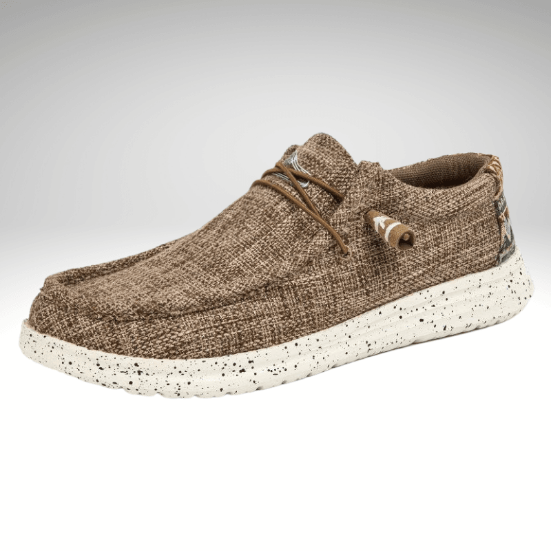 Kwality-Canvas Slip-On Loafer Boat Shoe -Brown