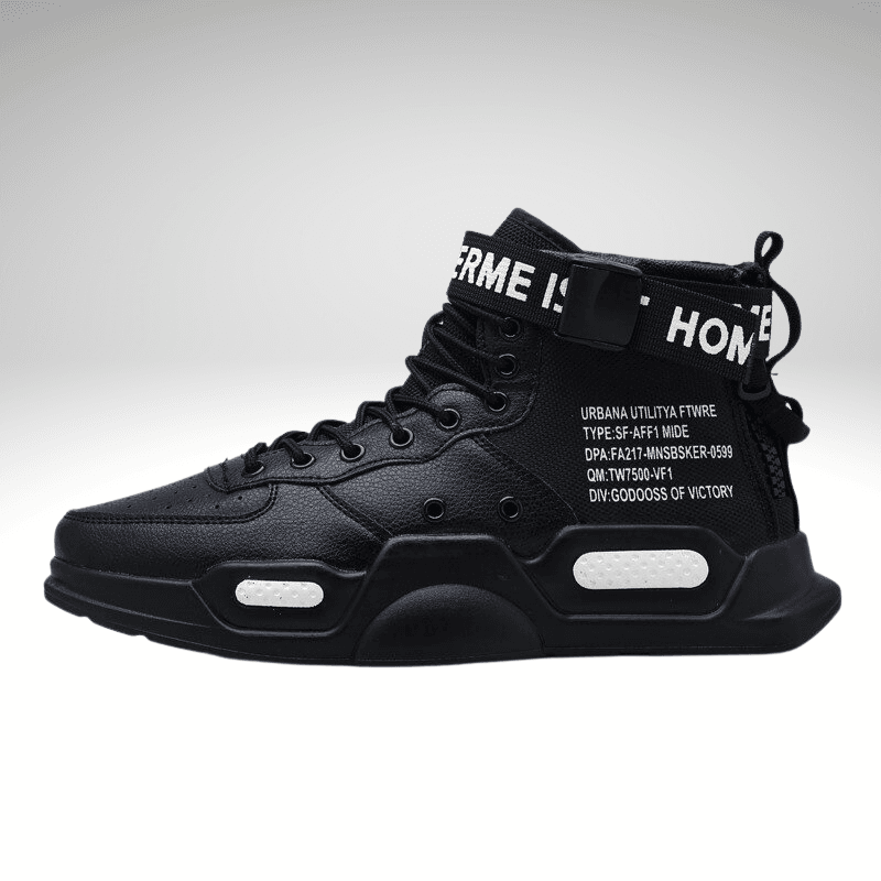 Kwality-Combo Pulse High Top Boot Trainers -Black