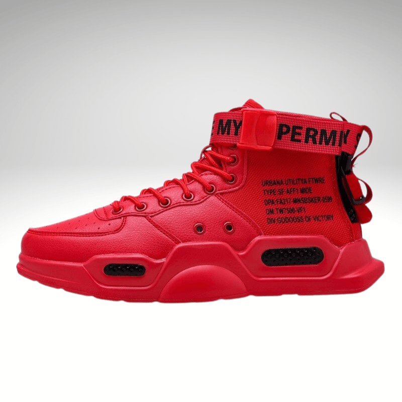 Kwality-Combo Pulse High Top Boot Trainers -Red
