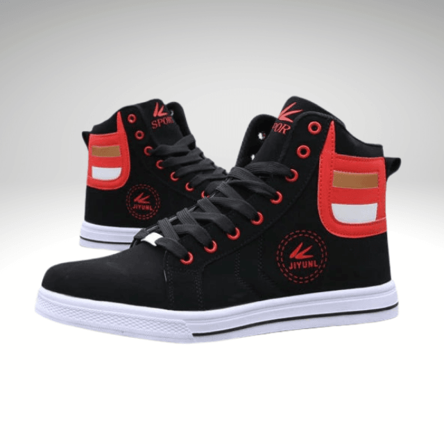 Contrasting Lace-Up Premium High Top Trainer
