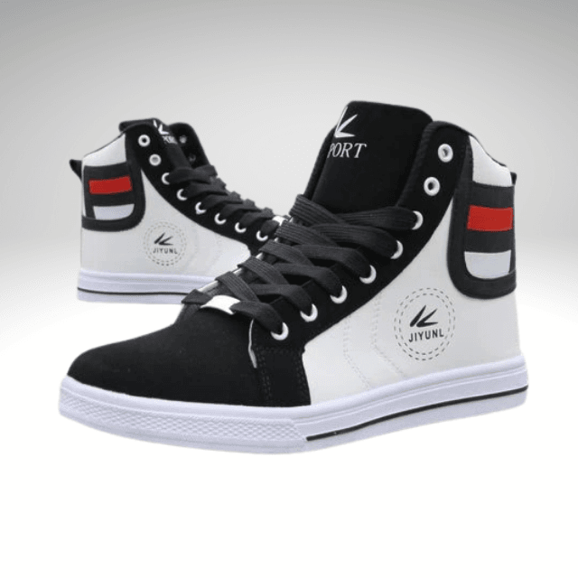 Contrasting Lace-Up Premium High Top Trainer