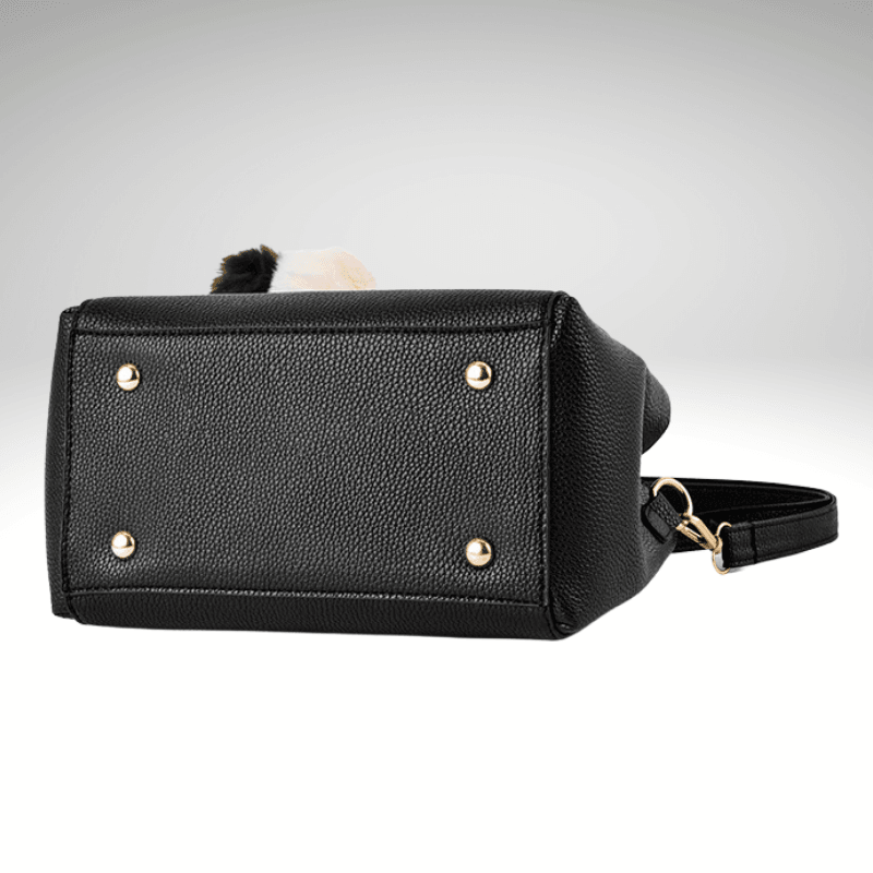 Cute Small Tote Handbag with Gold Detailing