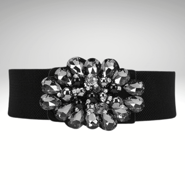 Kwality Fashion Jewellery Diamond Cluster Elasticated Belt