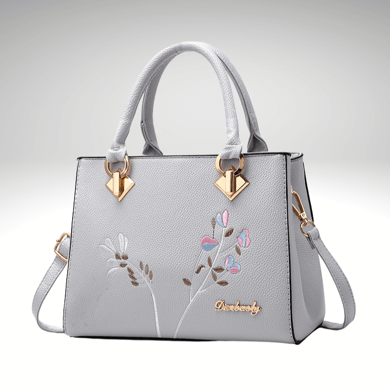 Kwality Floral Embroidery Small Tote Handbag
