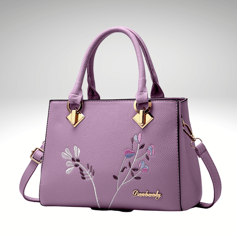 Kwality Floral Embroidery Small Tote Handbag