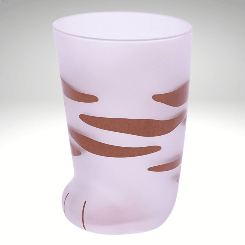 Kwality-Glass Cat Paw Mug Desk Tidy -Tabby