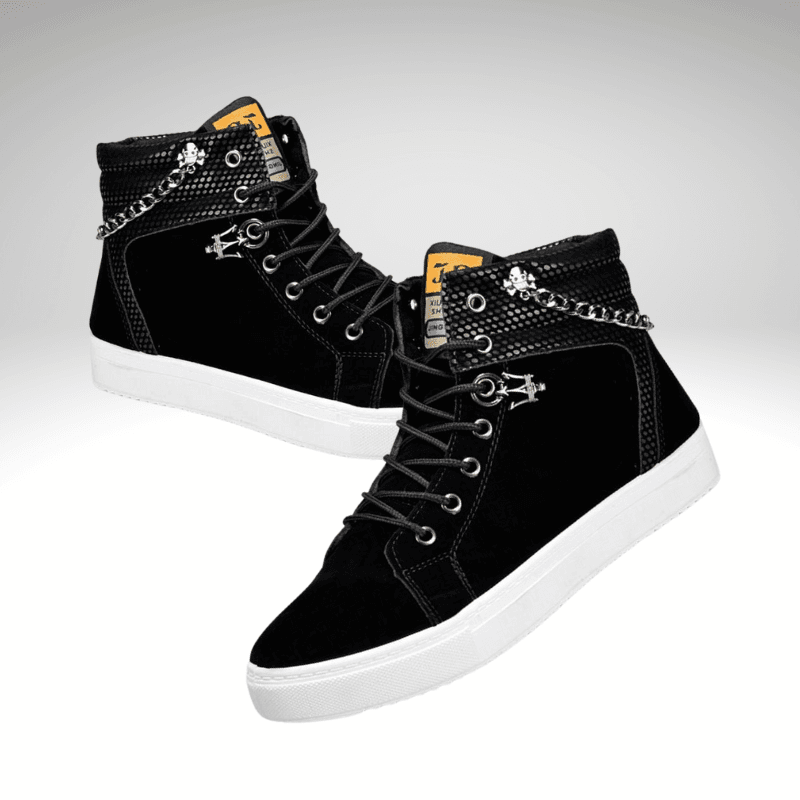 Lace and Chain Casual Suede Boot