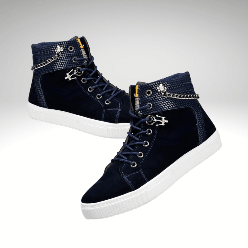 Lace and Chain Casual Suede Boot
