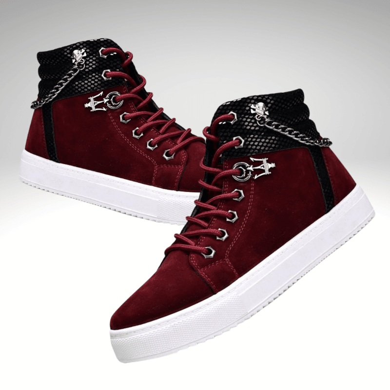 Lace and Chain Casual Suede Boot
