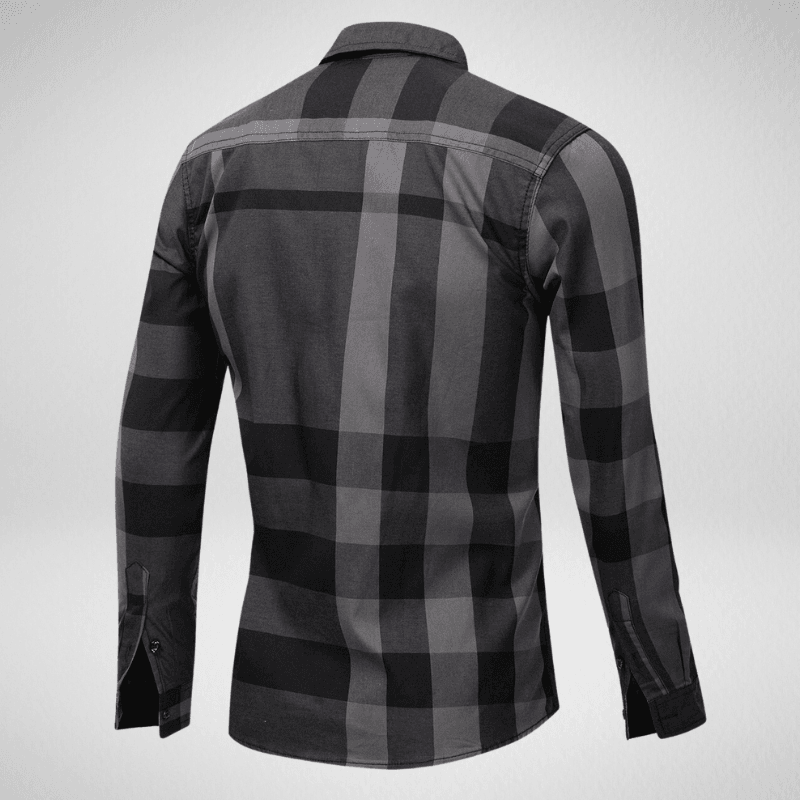 Long Sleeve Slim Fit Casual Plaid Shirt