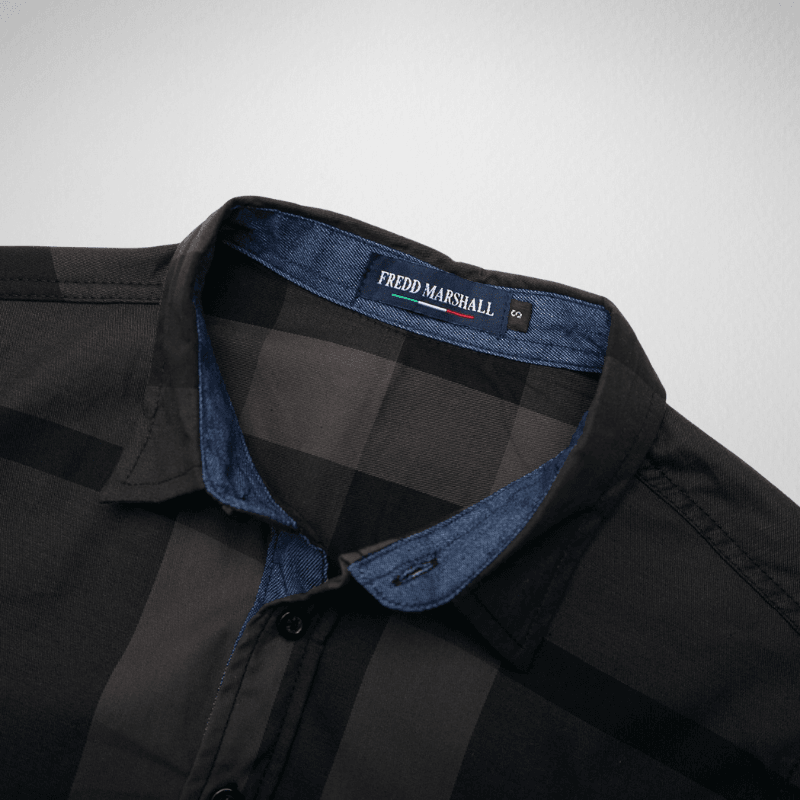 Long Sleeve Slim Fit Casual Plaid Shirt