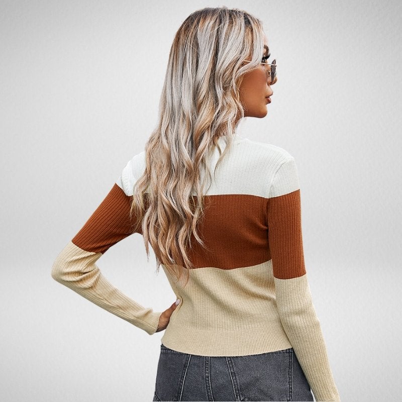 LONG SLEEVE WIDE STRIPED SKINNY JUMPER