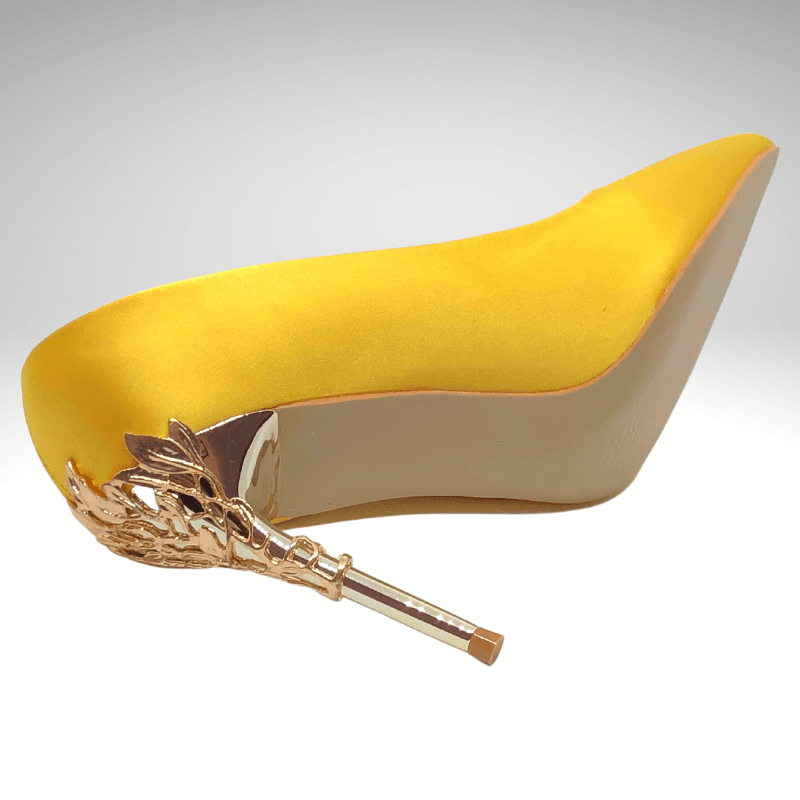 Metal Carved Heel Wedding Bridesmaid Party Shoe