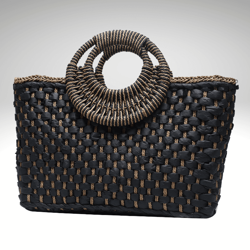 Kwality Simple Weave Holiday Beach Bag Black