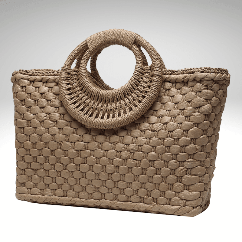 Kwality Simple Weave Holiday Beach Bag Khaki