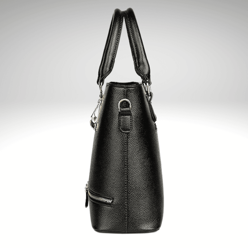 Zip Front and Back Small Tote Handbag