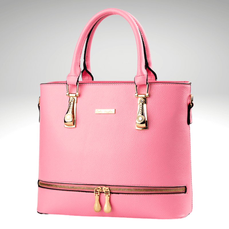 Zip Front and Back Small Tote Handbag