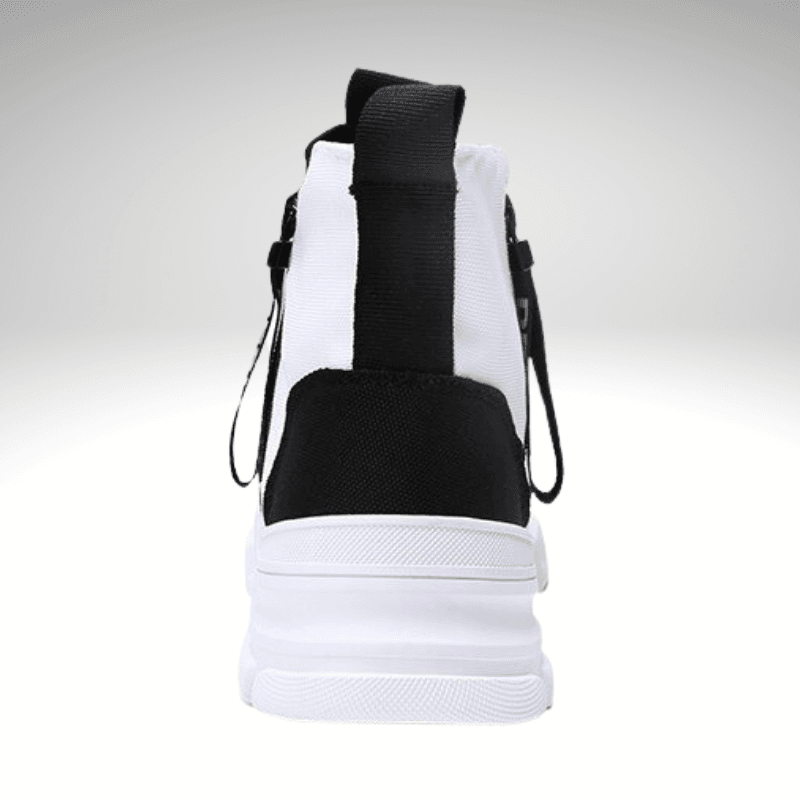 Super Soft Flexible Fabric Zip-Up High Top Trainer