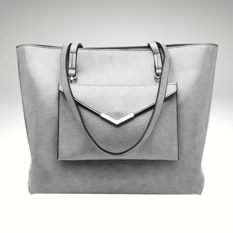 Kwality Two-Piece Envelope Messenger and Shopping Bag Set Gray