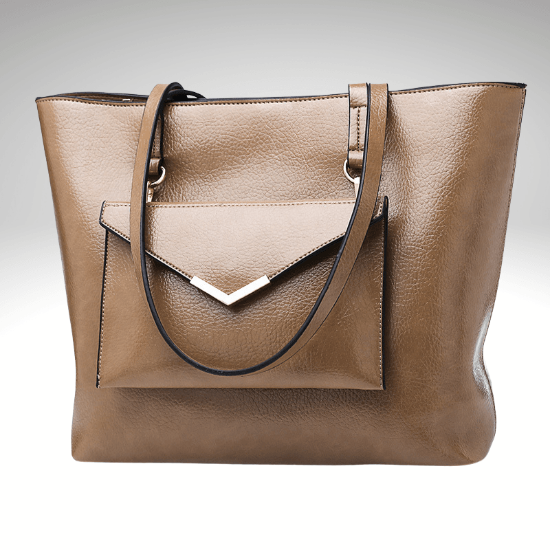 Kwality Two-Piece Envelope Messenger and Shopping Bag Set Khaki