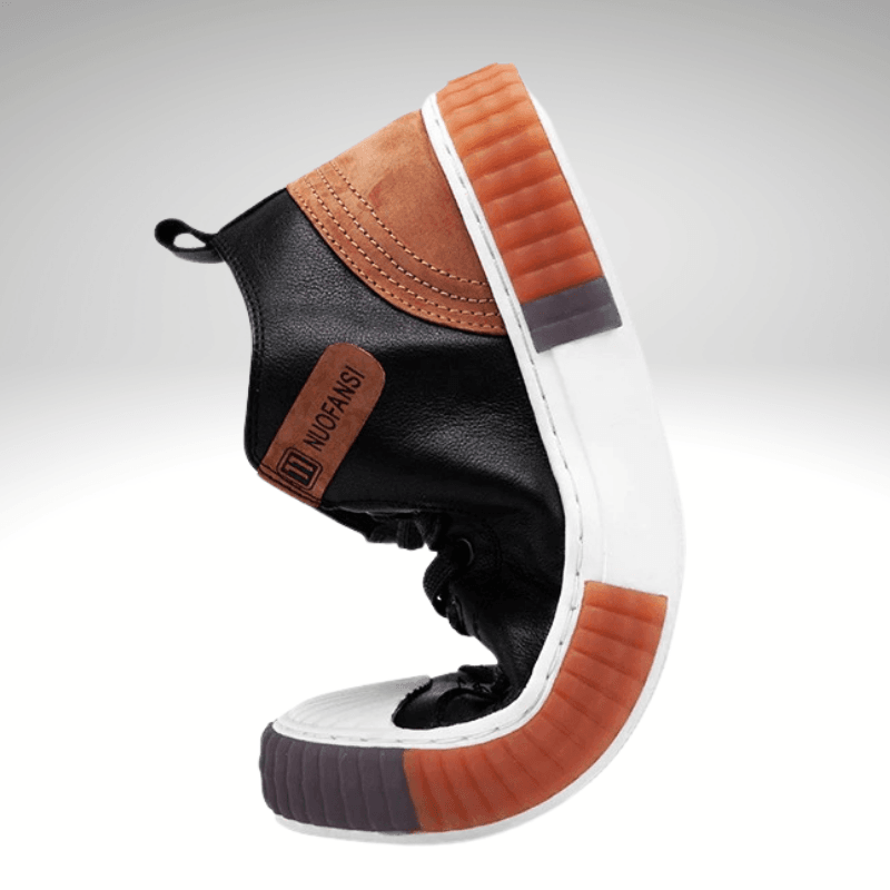 Two-Tone Casual Leather Trainer Shoe