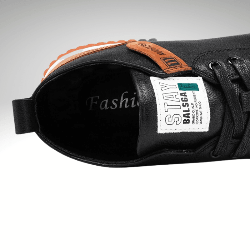 Two-Tone Casual Leather Trainer Shoe