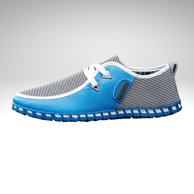 Kwality-Two-Tone Soft Sole Casual Loafer Shoe -Blue