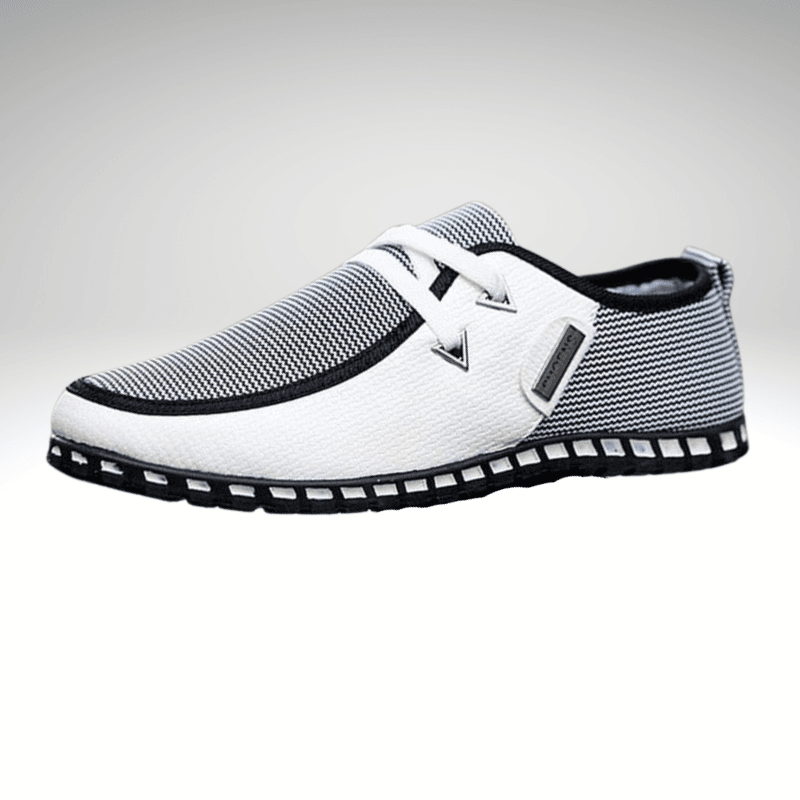 Kwality-Two-Tone Soft Sole Casual Loafer Shoe -White