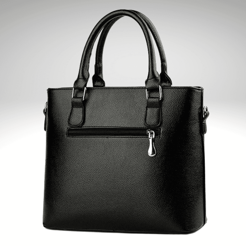 Zip Front and Back Small Tote Handbag