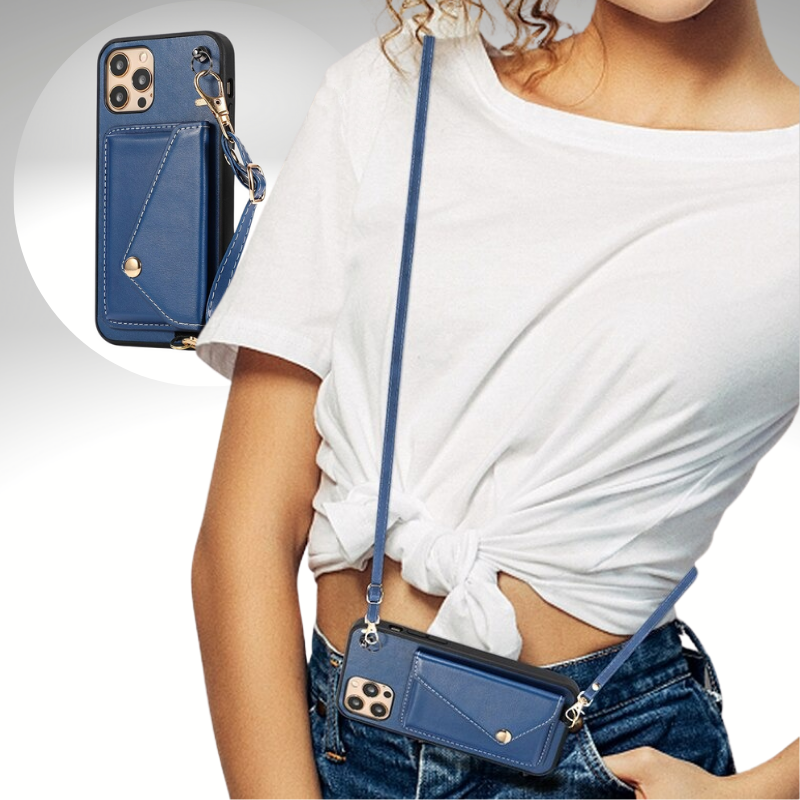 Long Chain Crossbody Apple iPhone Soft Case and Purse