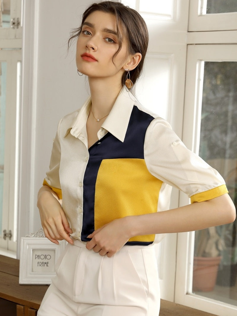 Summer New Style Color Matching Shirt