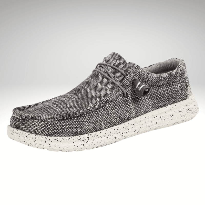 Kwality-Canvas Slip-On Loafer Boat Shoe -Grey