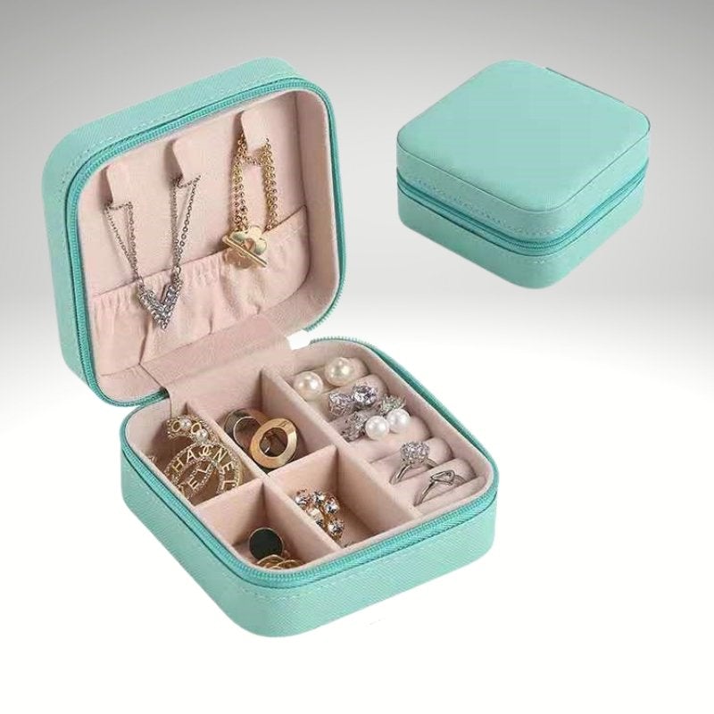 Kwality-Compact Travel Jewellery Box -Blue