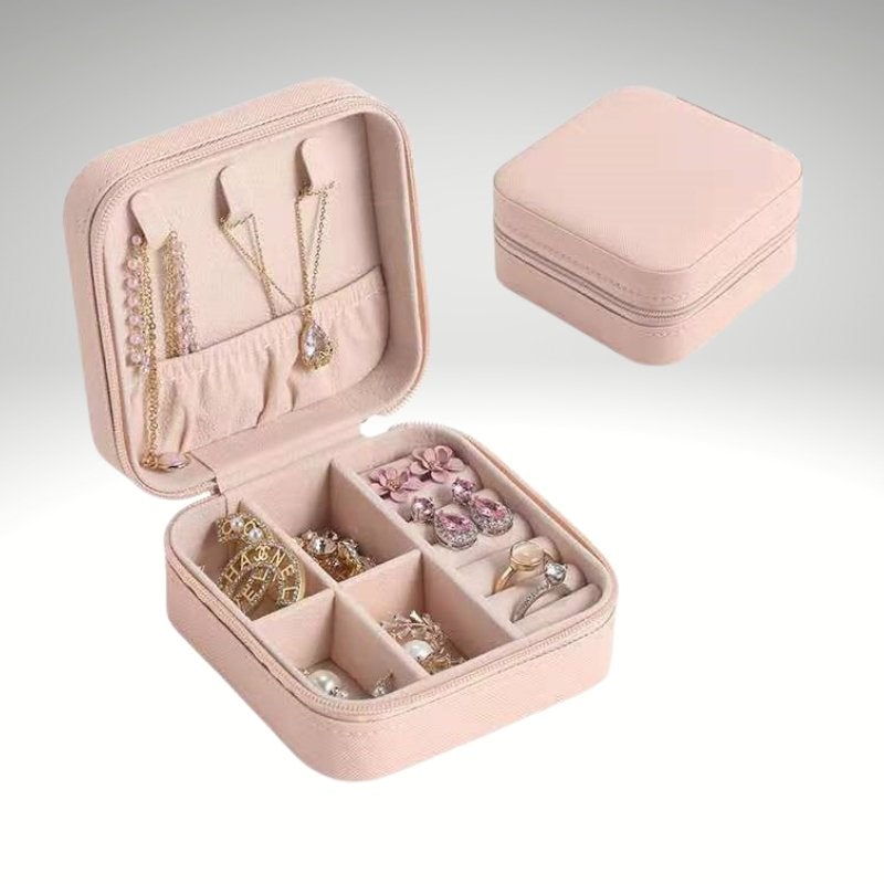 Kwality-Compact Travel Jewellery Box -Pink