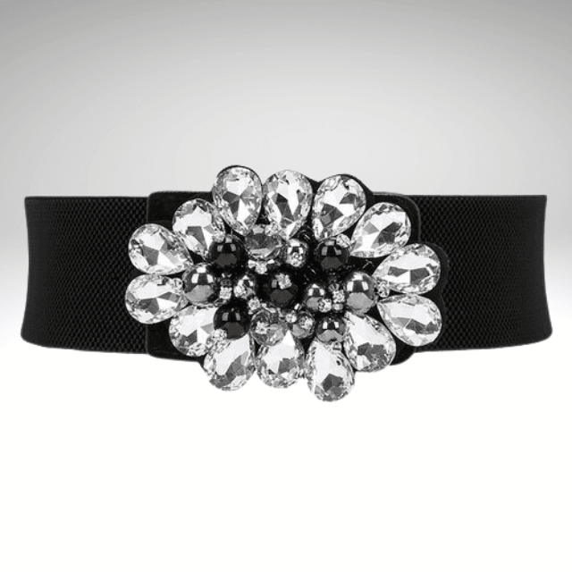 Kwality Fashion Jewellery Diamond Cluster Elasticated Belt