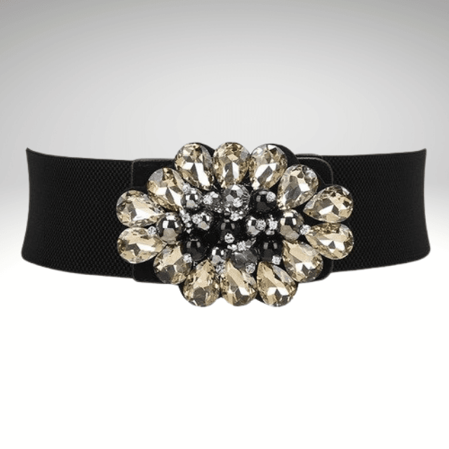 Kwality Fashion Jewellery Diamond Cluster Elasticated Belt