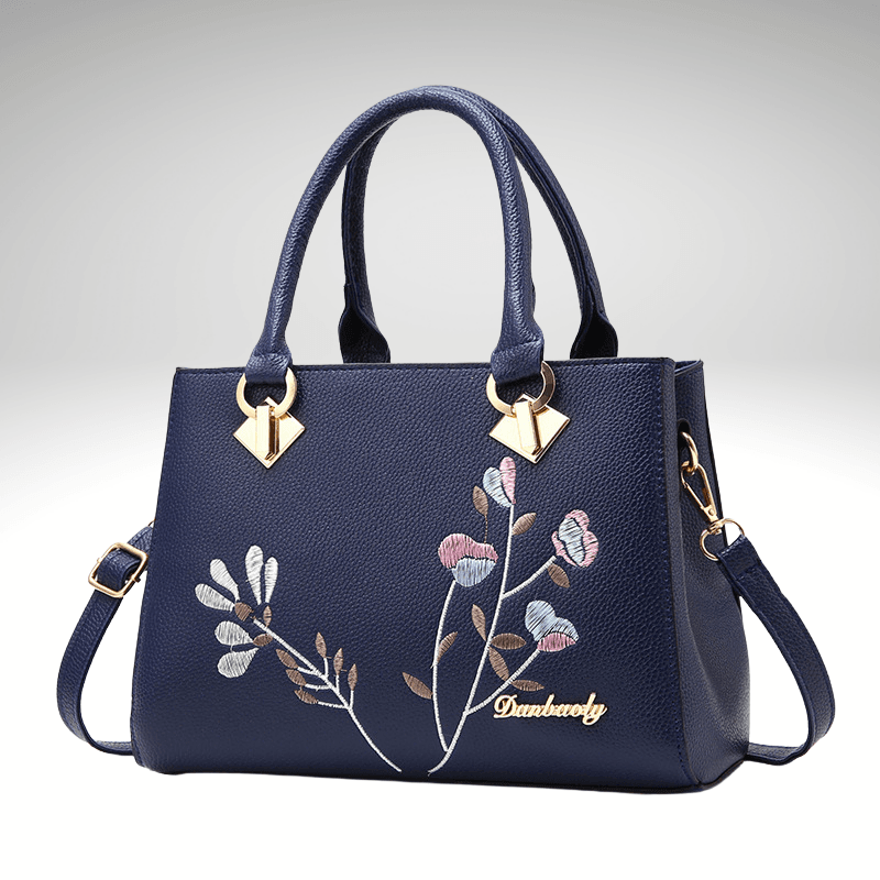 Kwality Floral Embroidery Small Tote Handbag