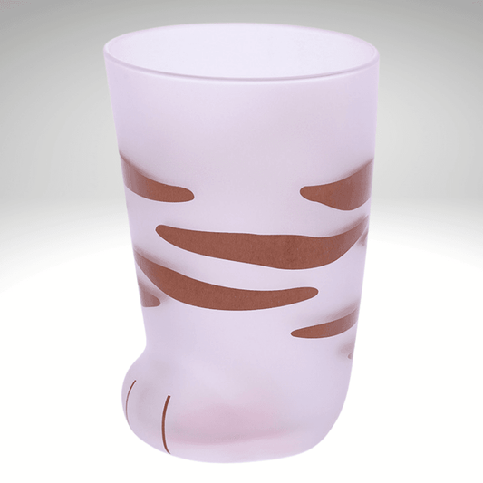 Kwality-Glass Cat Paw Mug Desk Tidy -Tabby