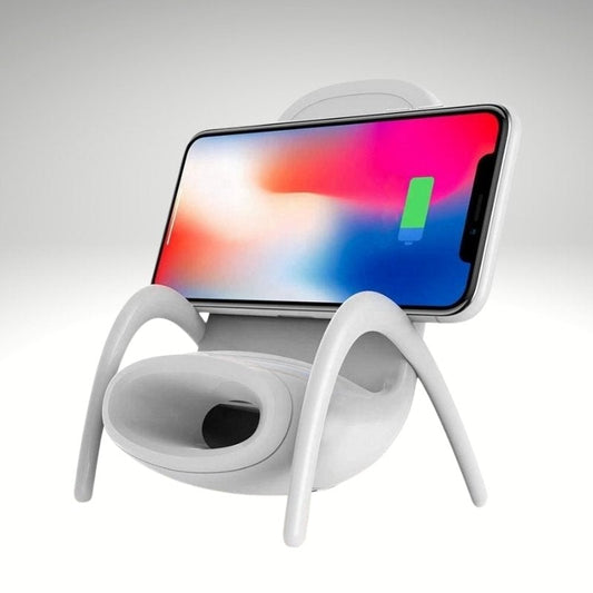 Kwality-Miniature Chair Wireless Inductive Phone Charger -White